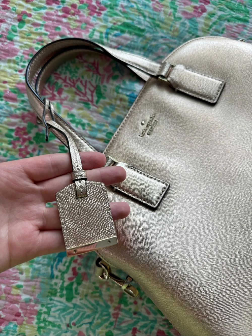 kate spade Rose Gold Dome Satchel